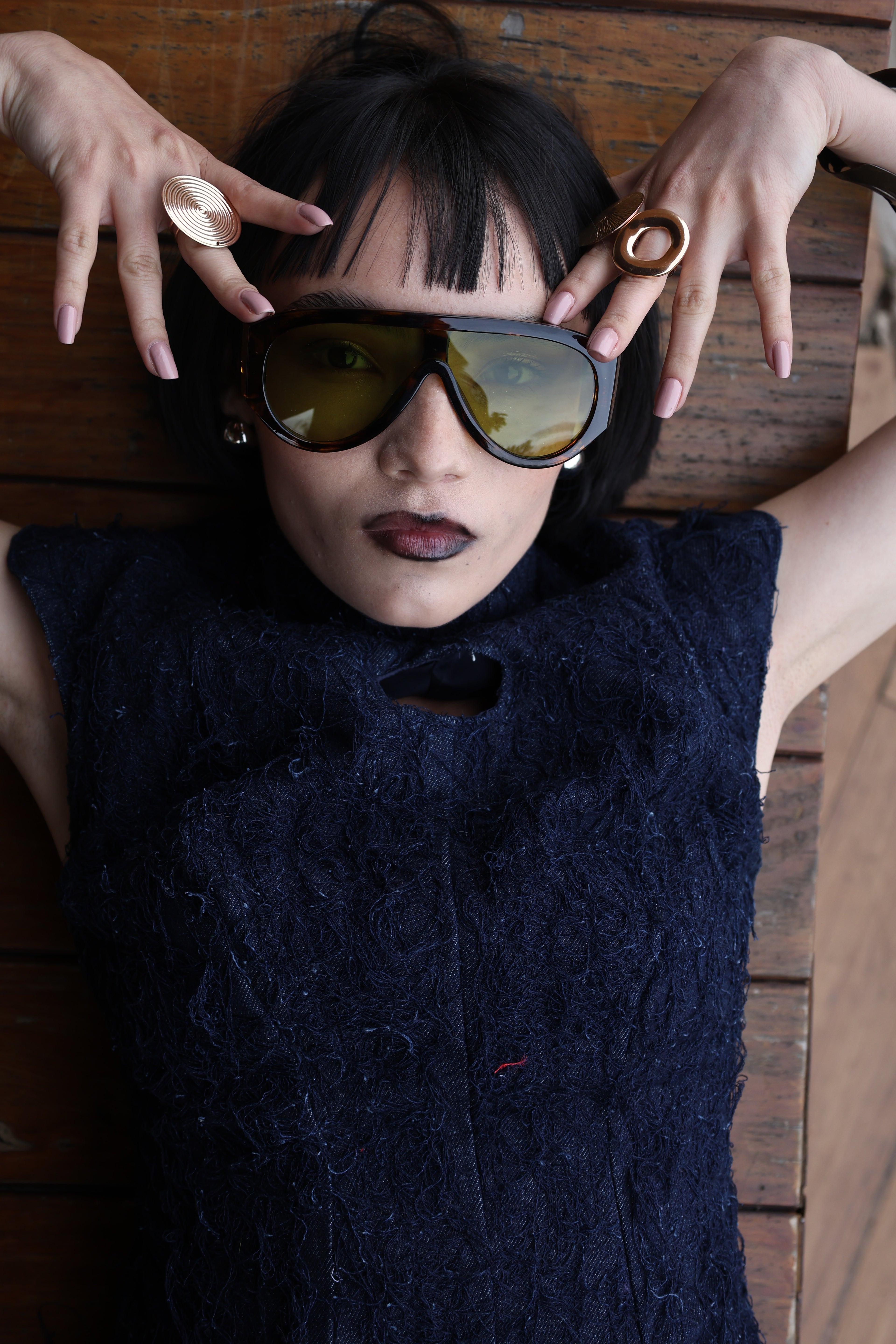 Denim Fuzzy Fitted Top-PRE ORDER