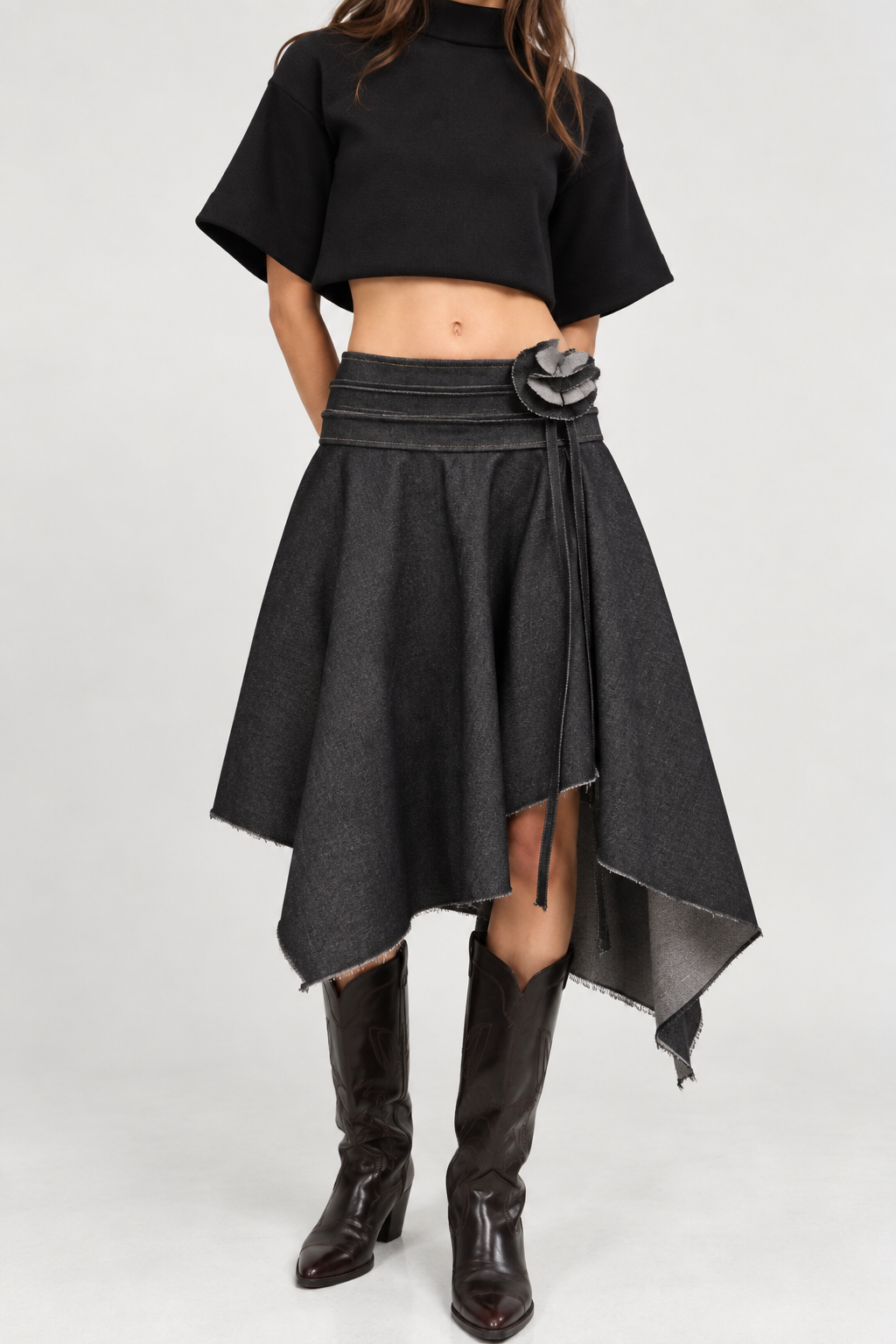 Pleated Rose Skirt