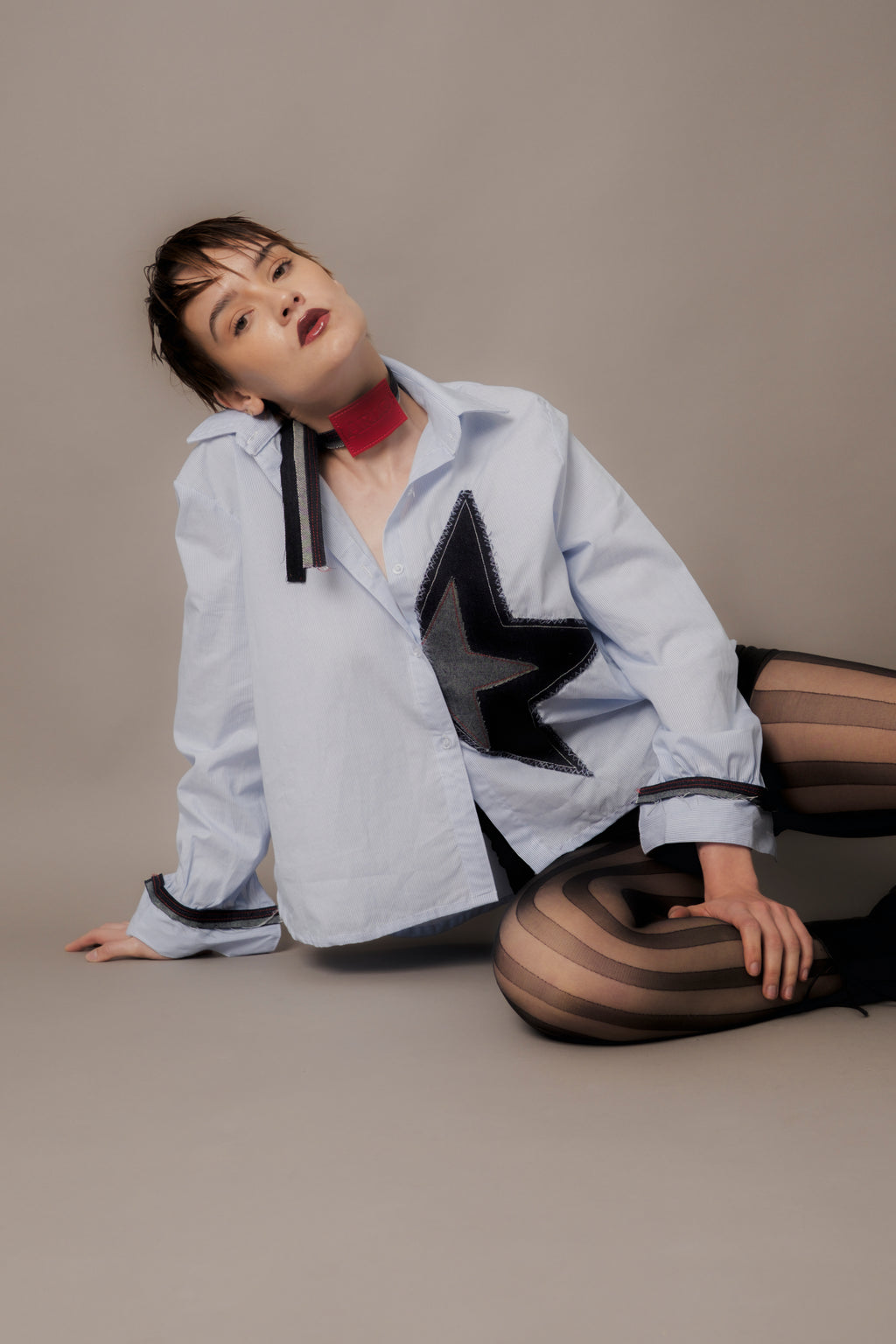 Star girl baseball shirt-azul (PRE ORDER)