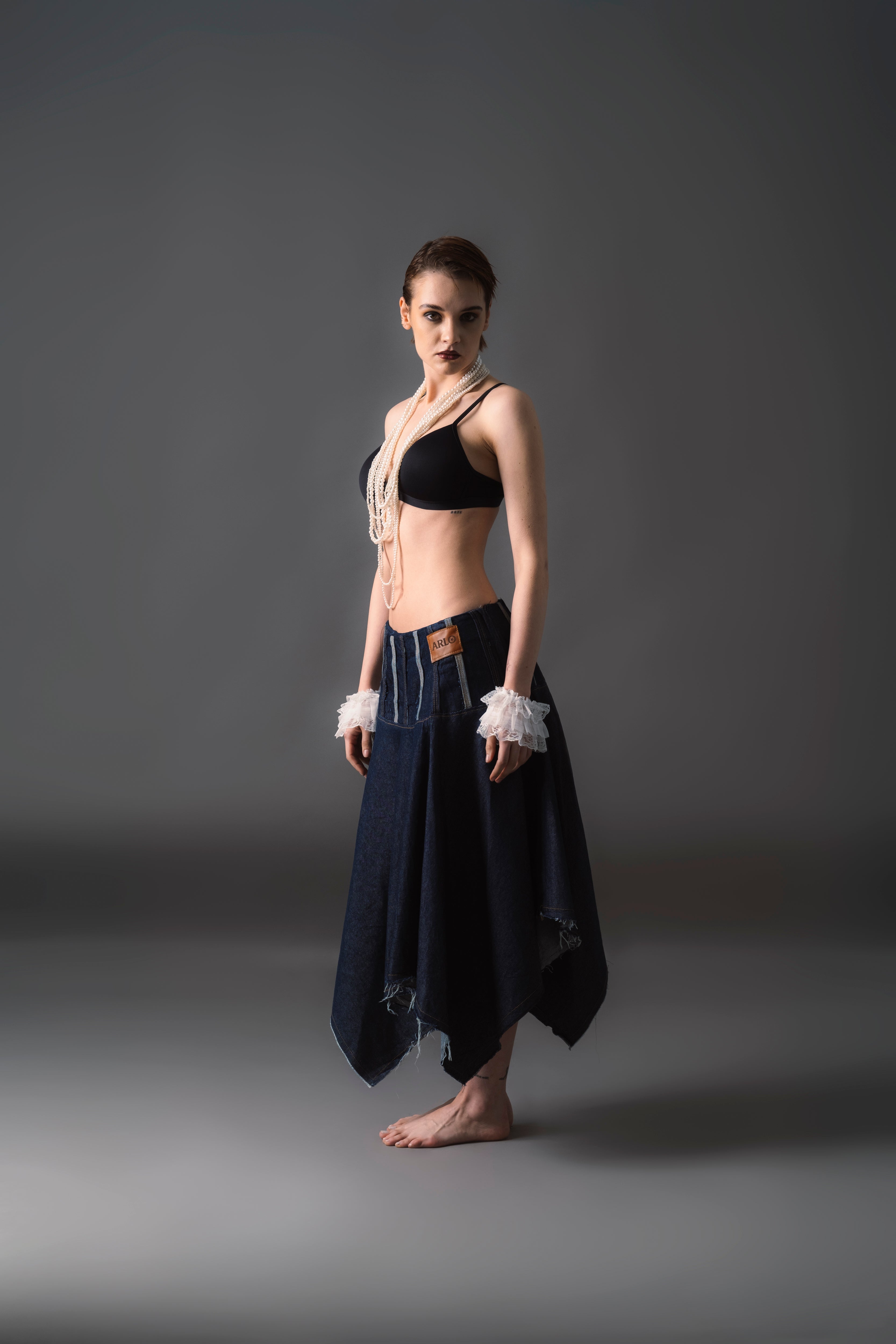 Twisted Denim Skirt (PRE ORDER)