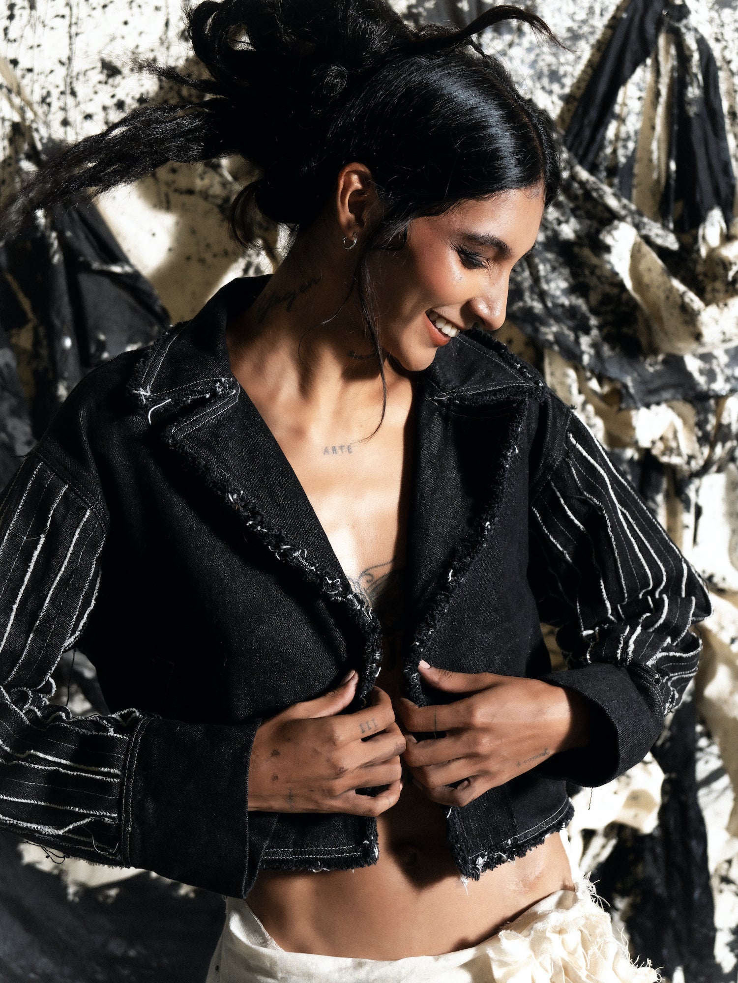 Black Tiras jacket